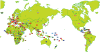 世界の国旗と世界地図