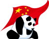 パンダ　中国国旗