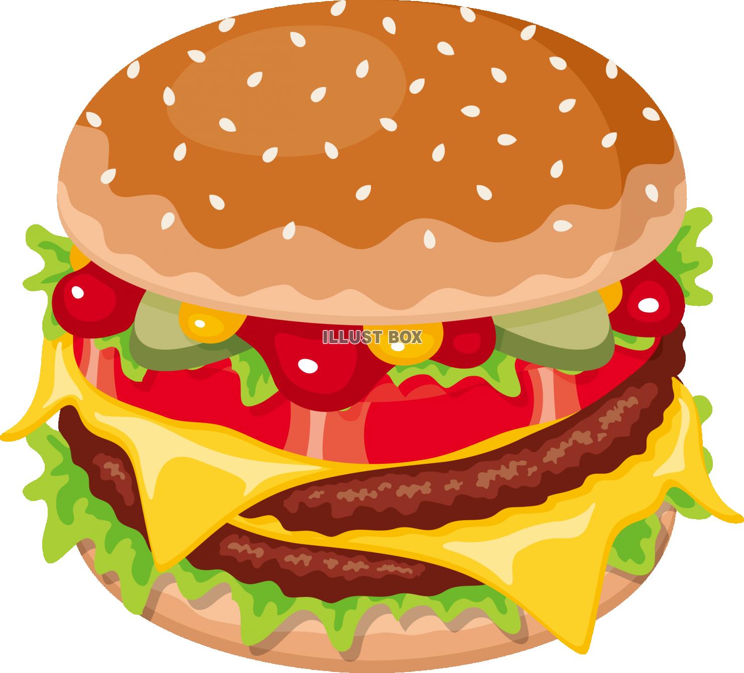 ハンバーガー イラスト無料