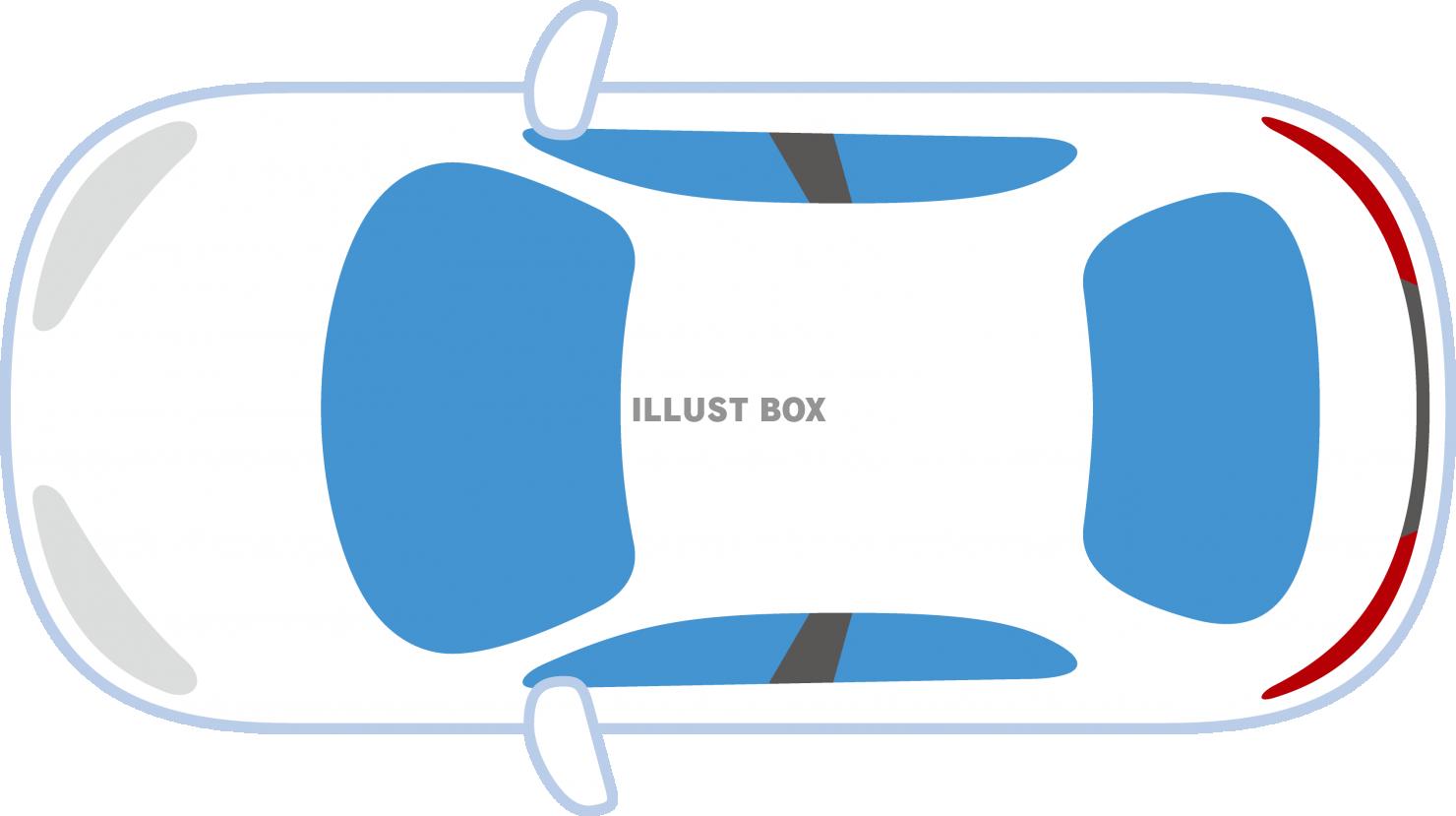 無料イラスト 自動車 車 上面 セダン