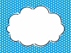 シンプルでかわいい雲のフレーム（背景あり）