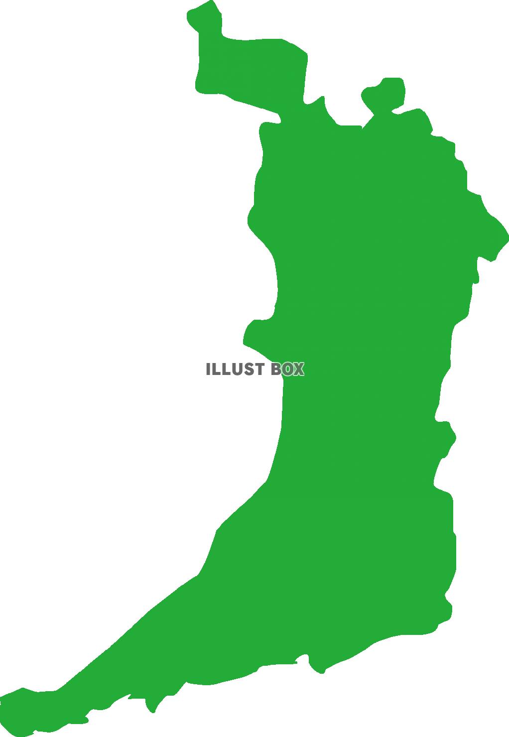 大阪府の地図（OSAKA・マップ・おおさか・MAP）緑色