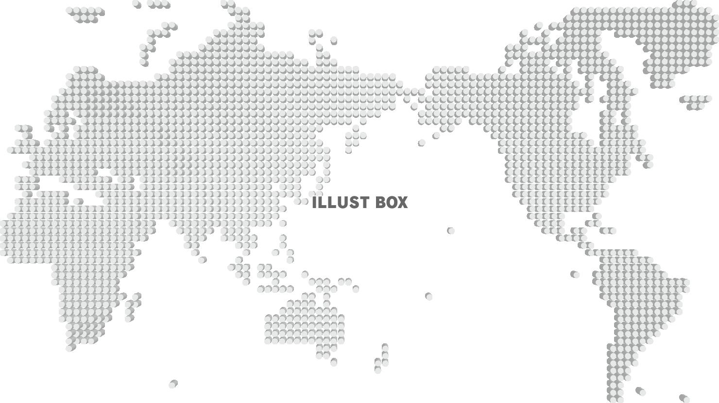  世界地図　ドット　簡素　グローバルマップ