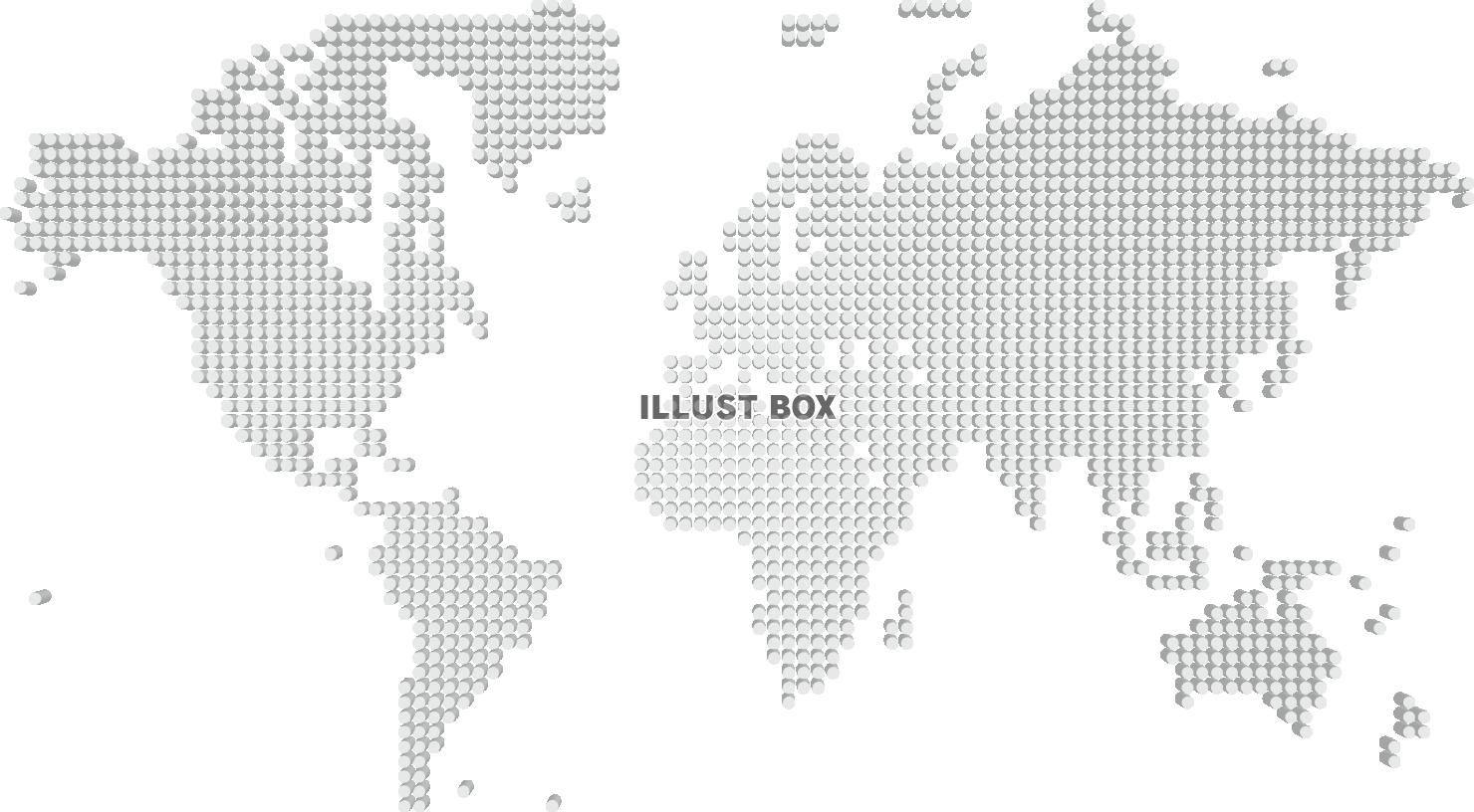 世界地図　ドット　簡素　グローバルマップ