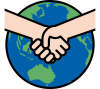 地球 握手 平和 世界　ピース