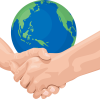 地球 握手 平和 世界　ピース