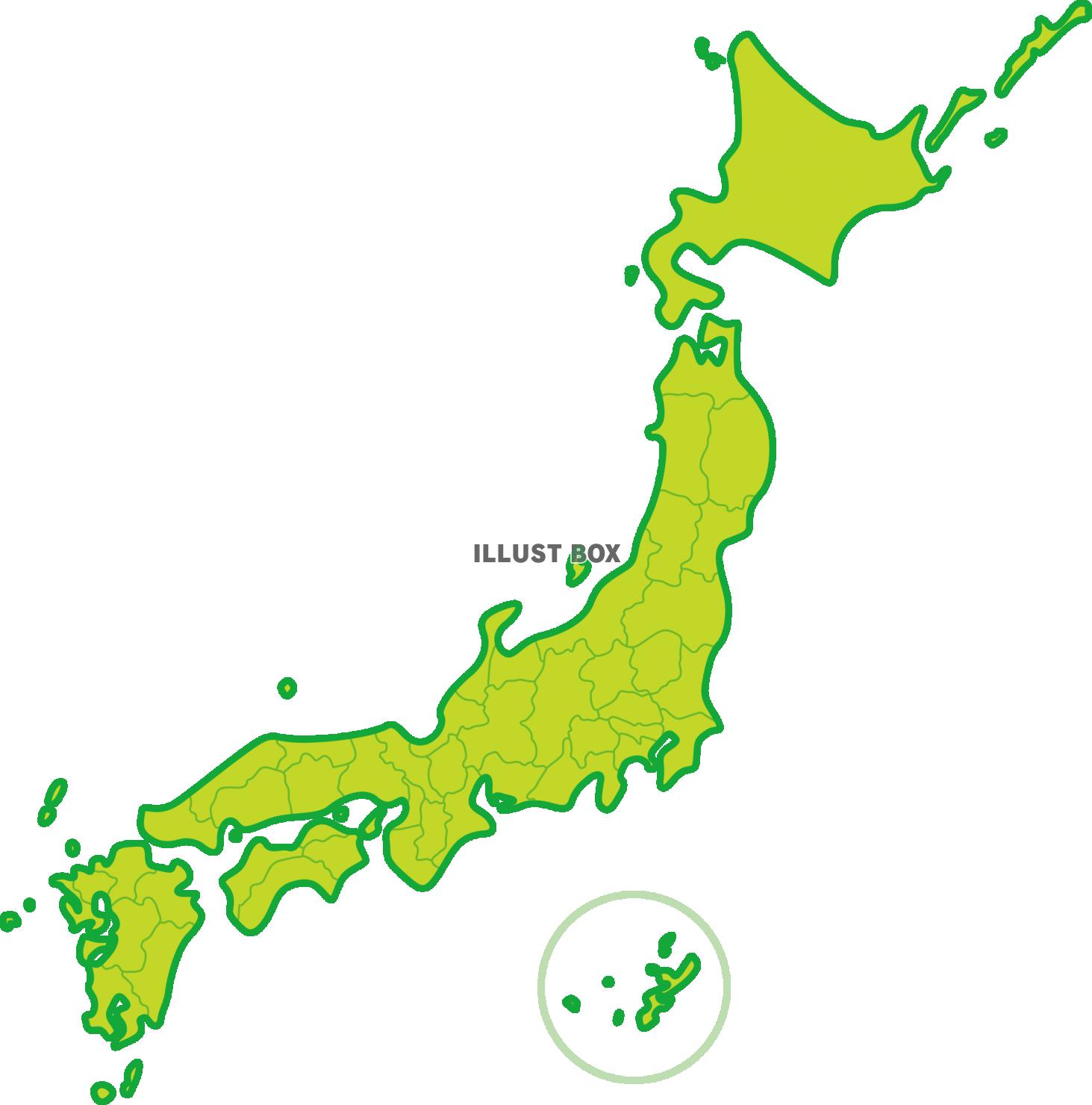 無料イラスト 日本地図 都道府県