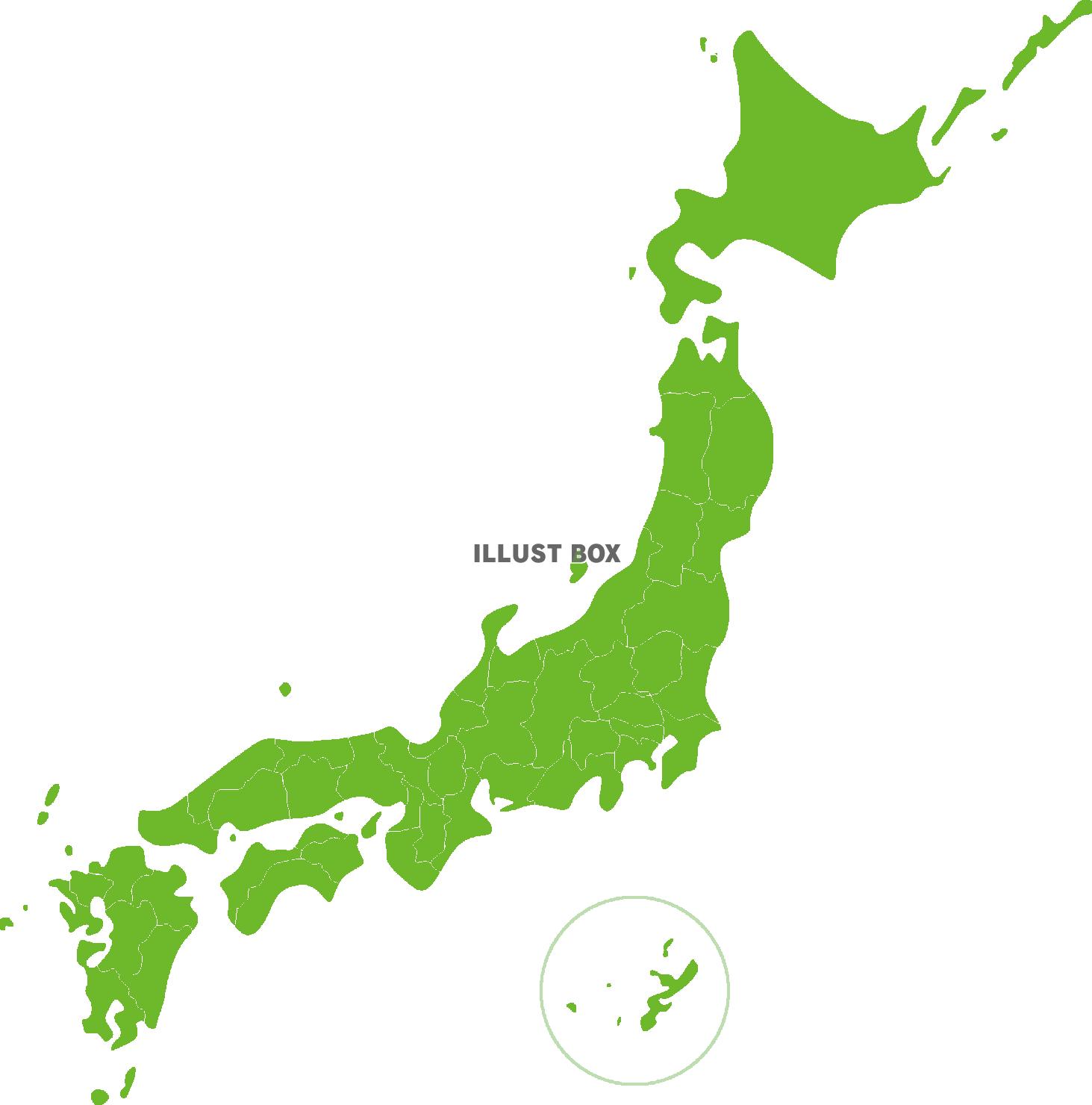 日本地図　都道府県