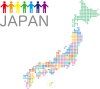 日本地図　手つなぎ　都道府県