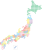 日本地図　マップ　ドット　球
