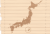 日本地図　地図　木　木目　ナチュラル
