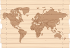 世界地図　地図　木　木目　ナチュラル