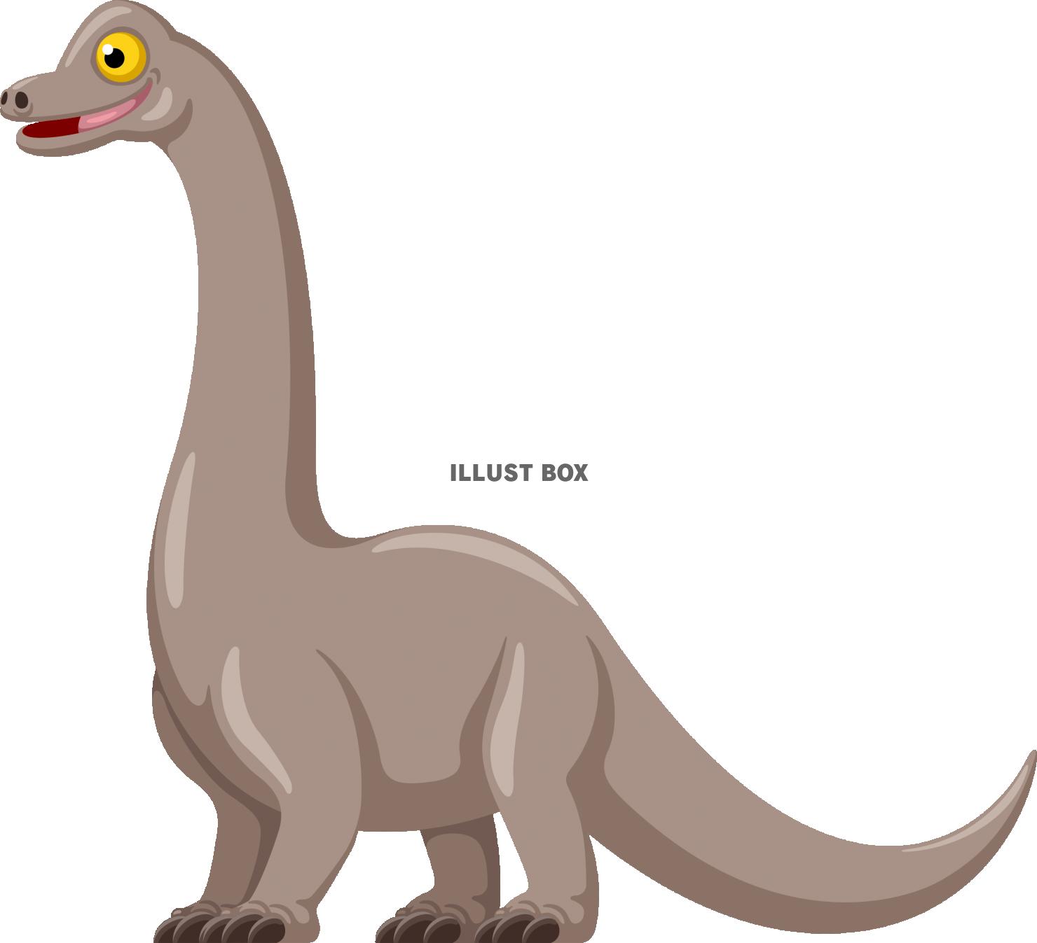 無料イラスト 恐竜 ブラキオサウルス キャラクター