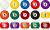 ビリヤードの球　セット