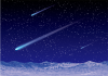 高原の星空に流れる彗星　流星