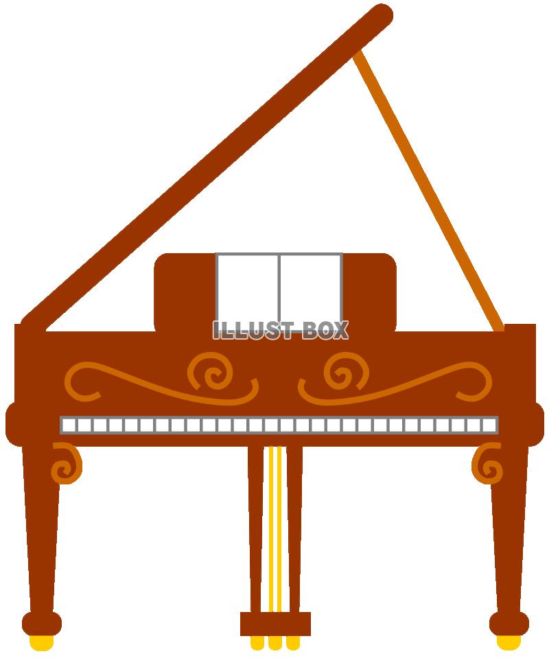 アンティーク調のレトロなグランドピアノ（楽器・正面）