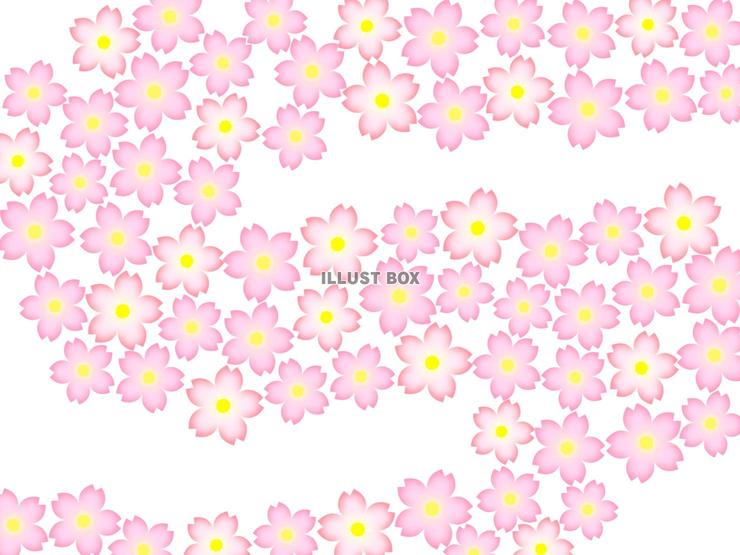 桜の花模様壁紙シンプル背景素材イラスト。ベクターもあります