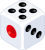 サイコロ　賽の目　五