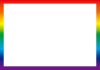 虹色・レインボーグラデーションフレーム（枠）