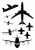 飛行機01_02（シルエット）