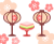 ぼんぼりとひしもち　透過png