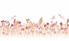 シームレスな草花の背景イラスト