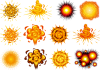 爆発　爆破のイメージ素材　セット