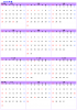 2020年4月～2021年3月 ４月始まり年間カレンダー２