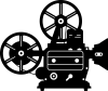 映写機 映画館 シルエット