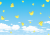 青空に舞う蝶々　モンキチョウ　雲