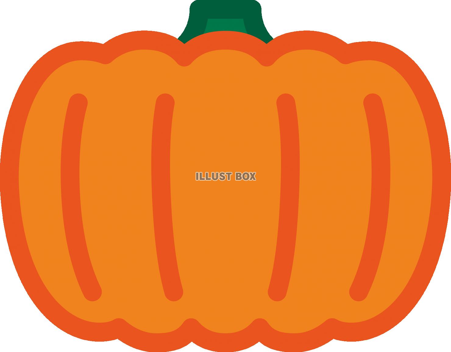 無料イラスト かぼちゃ 野菜 パンプキン オレンジ