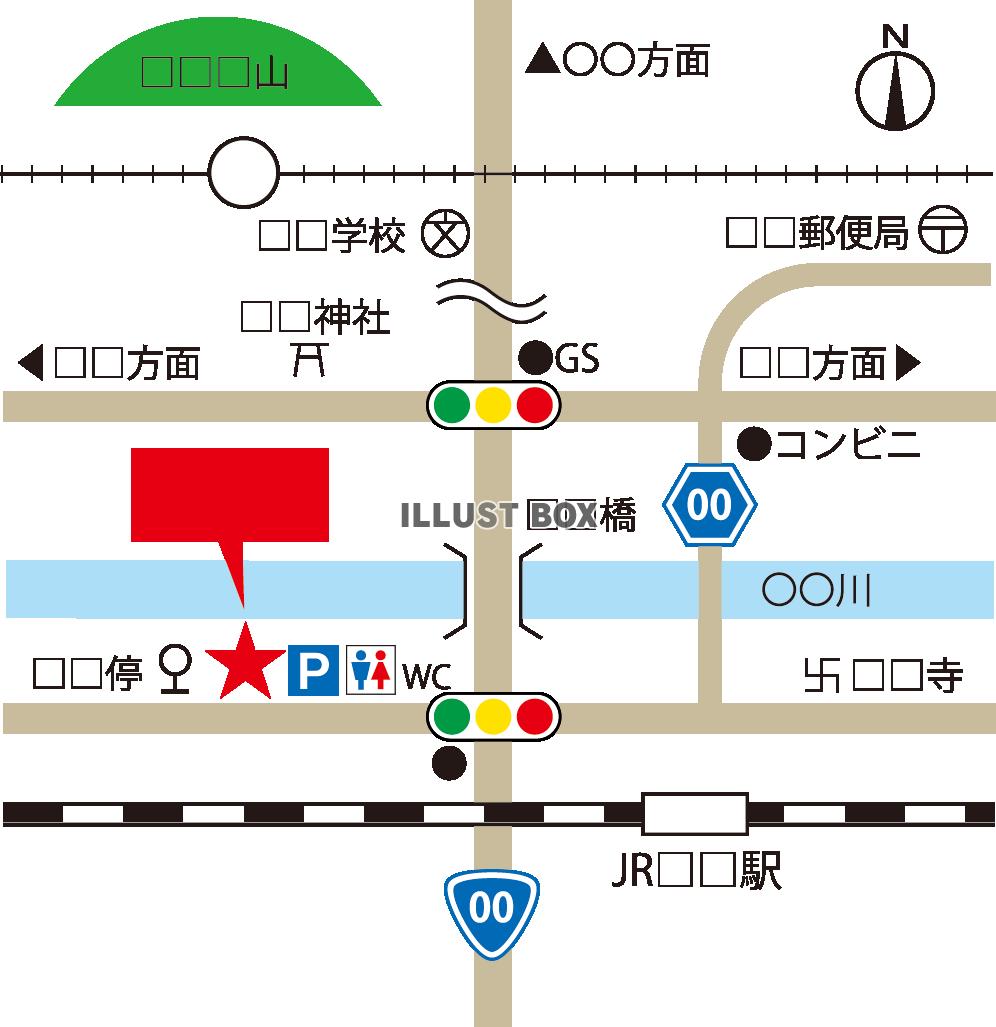 地図のテンプレート（周辺地図素材）