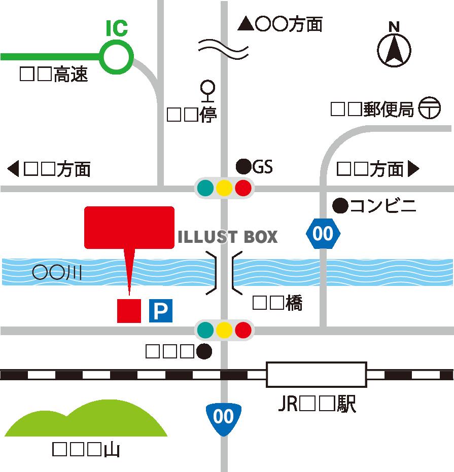 地図のテンプレート（周辺地図素材）