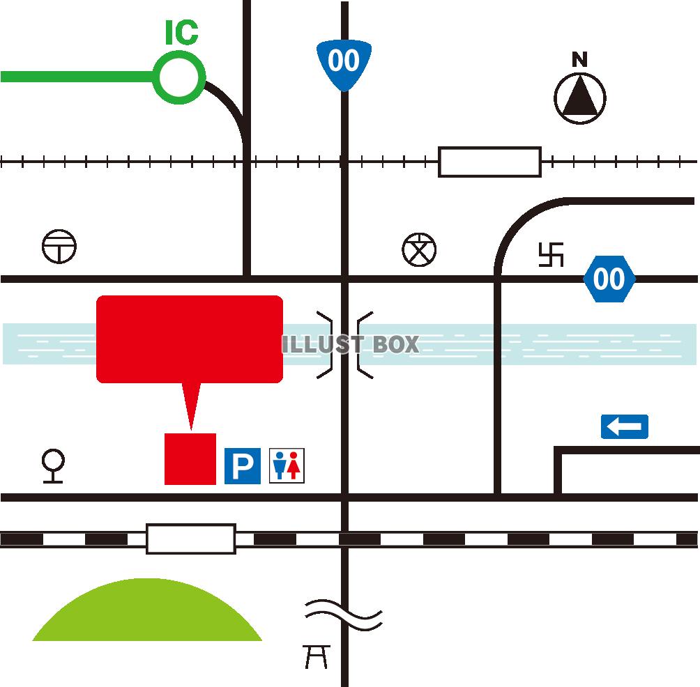 地図ひな型（周辺地図制作パーツ素材）