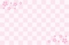 春ピンク 和柄背景画 桃の節句POP素材に