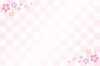 春の市松模様 背景画 雛まつりPOP素材に