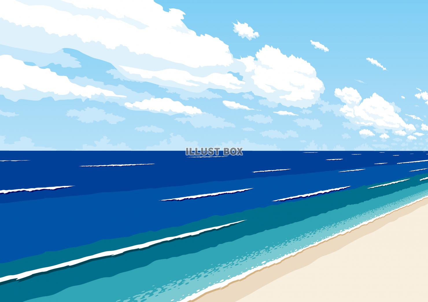 無料イラスト 海の風景