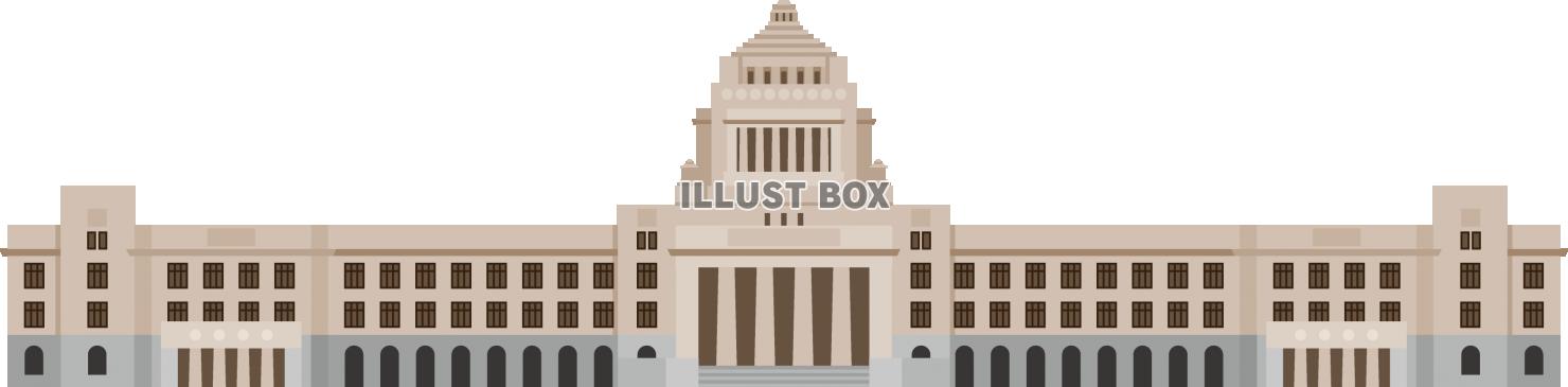 無料イラスト 国会議事堂 東京 観光