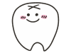 キャラクター風の笑顔の歯