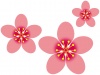 桃の花模様壁紙シンプル背景素材イラスト。ベクターもあります