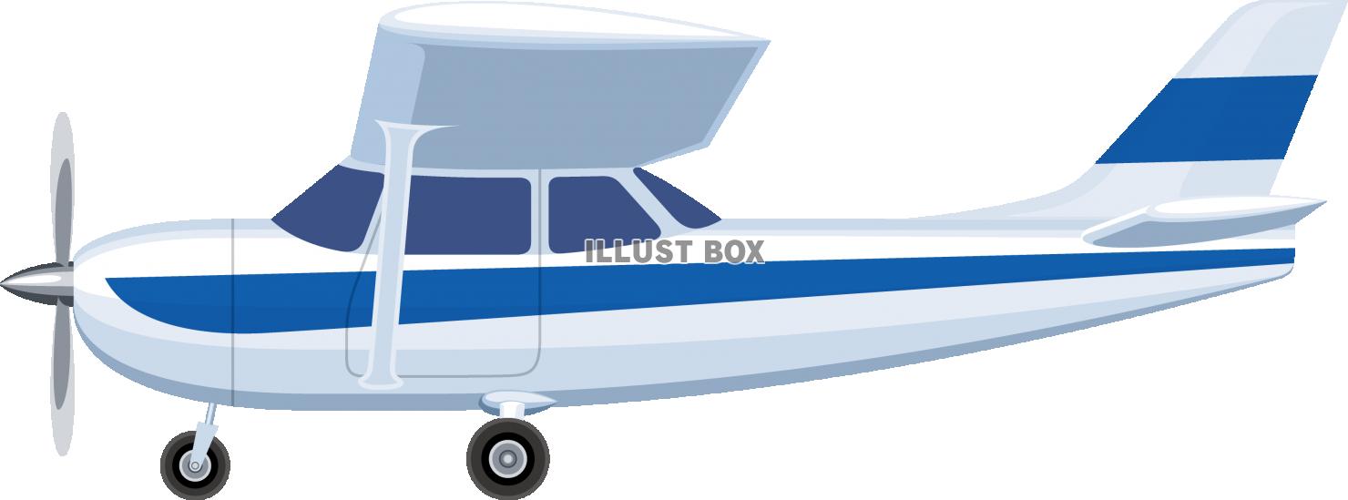 飛行機 プロペラ機 小型飛行機 軽飛行機：イラスト無料