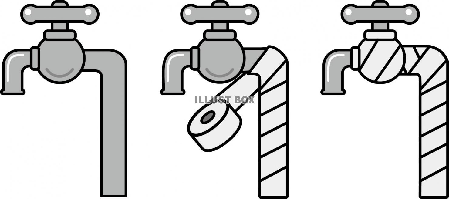 無料イラスト 水道01 01 凍結防止