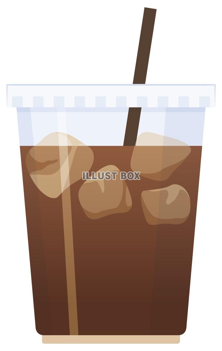 無料イラスト カップに入ったアイスコーヒー