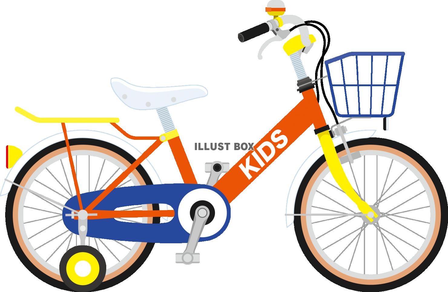 無料イラスト 子供用自転車 カラフル