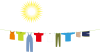 洗濯物　洗濯日和　太陽