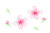 水彩風の桜花びら