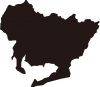 愛知県の地図（黒色）