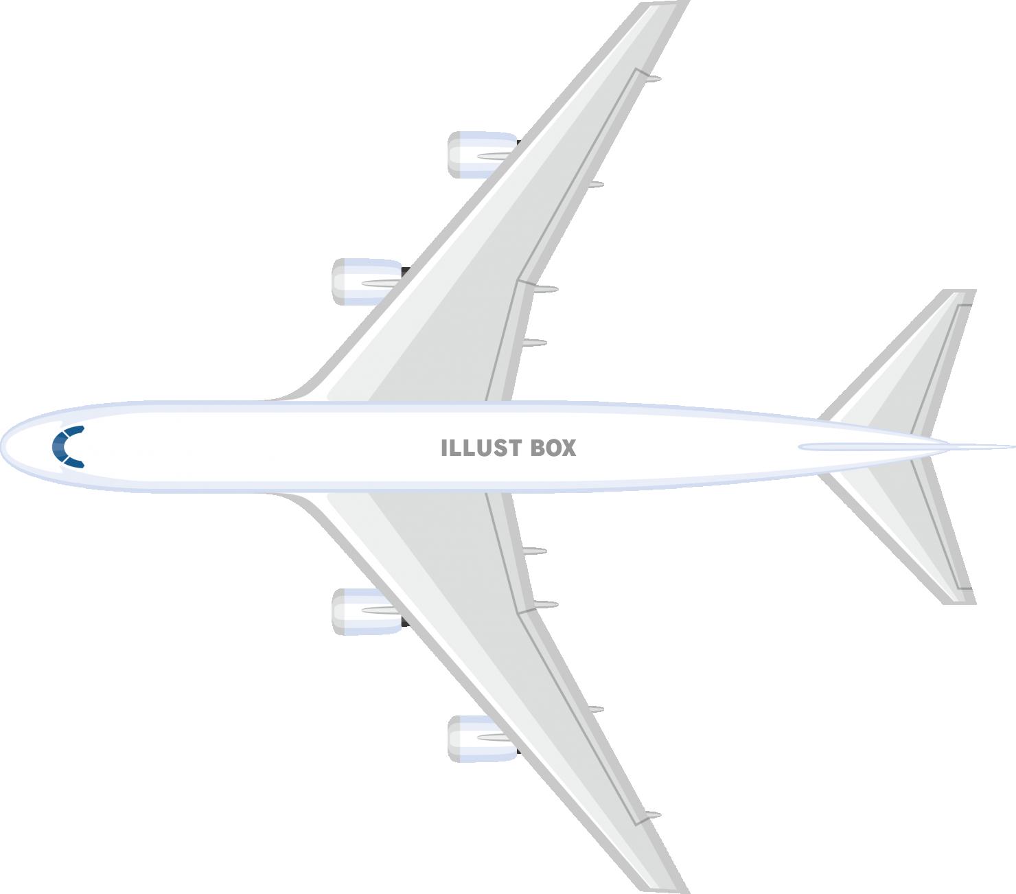 無料イラスト 飛行機 上面