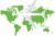飛行機　上面と世界地図
