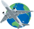 飛行機　ジェット機　地球